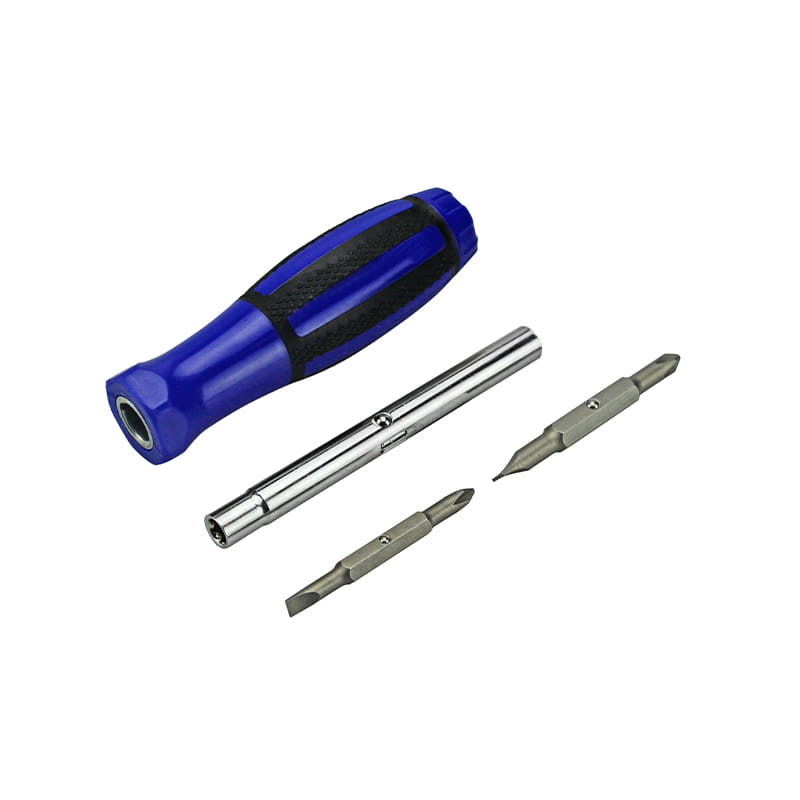 6 i 1 rillet & Phillips dobbeltsidet bitholder & CRV bitsæt