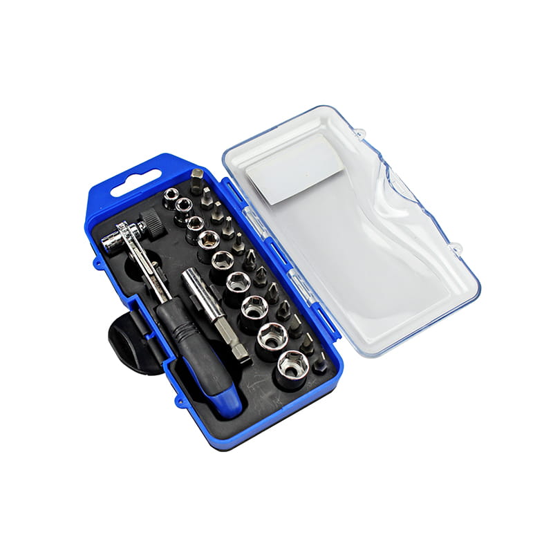 23 stk Ratchet Handle Extension Bar Socket & Bit Set